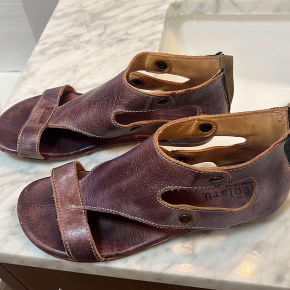 BED STU Soto Sandals in Purple Rustic Leather Size - Picture 2 of 6